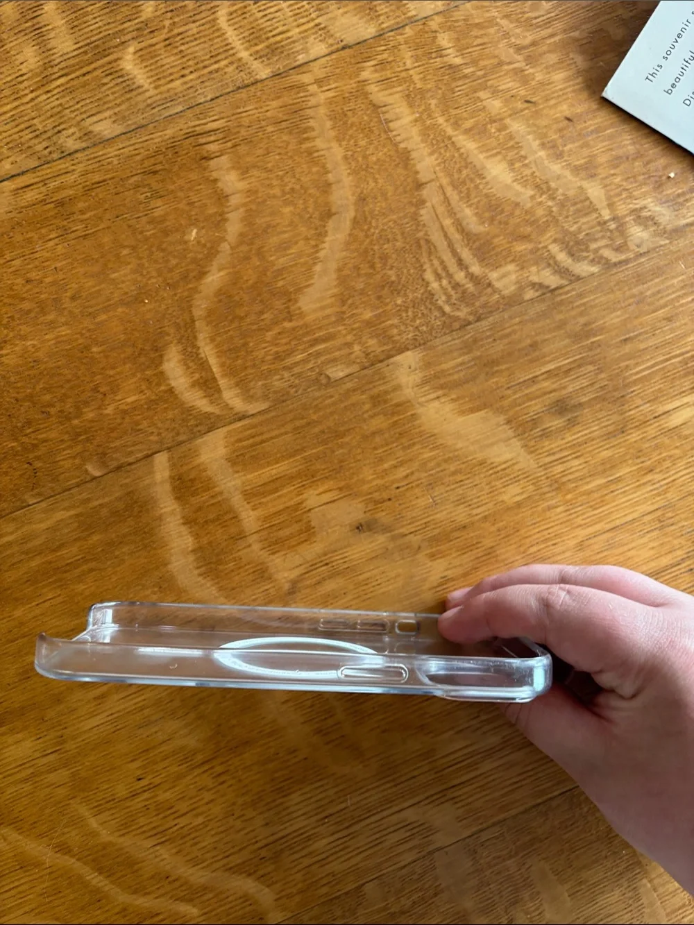 Apple Clear MagSafe-Compatible Phone Case with White Ring